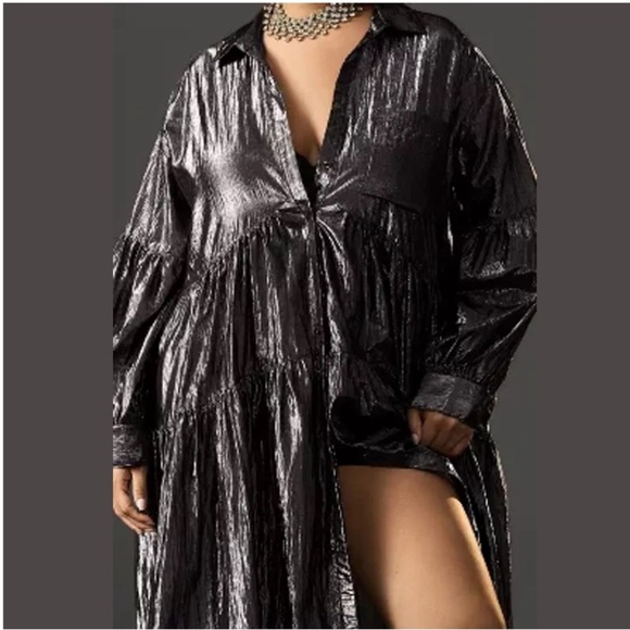 Nwt pilcro metallic midi dress - Picture 11 of 12